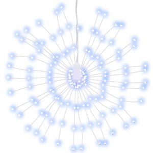 vidaXL Christmas Lights Firework 2 pcs. 140 LEDs Cool White 17cm