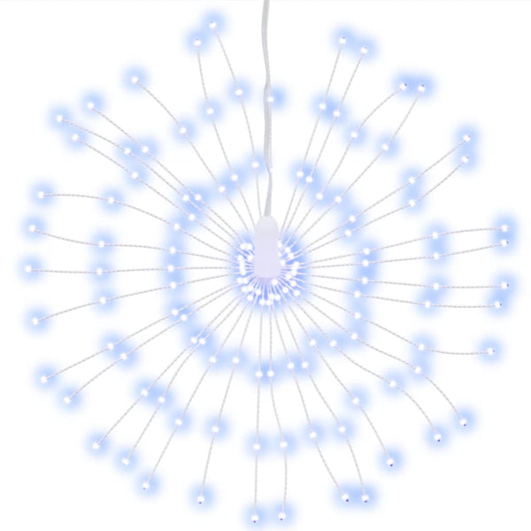 vidaXL Christmas Lights Firework 2 pcs. 140 LEDs Cool White 17cm