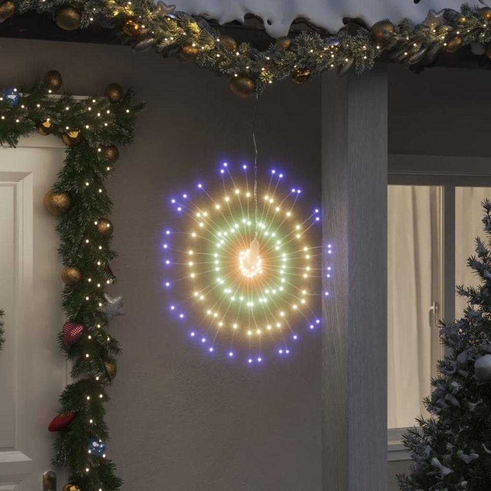 vidaXL Christmas Fireworks Lights 8 Pcs 140 LEDs Multicolour