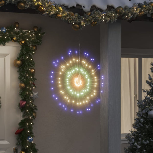 vidaXL Christmas Fireworks Lights 8 Pcs 140 LEDs Multicolour