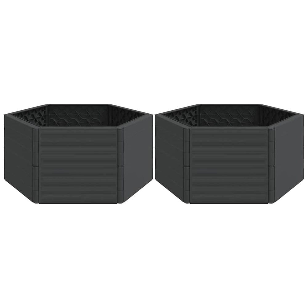 vidaXL Planters 2 pcs. Anthracite PP