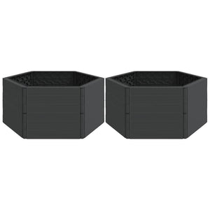 vidaXL Planters 2 pcs. Anthracite PP