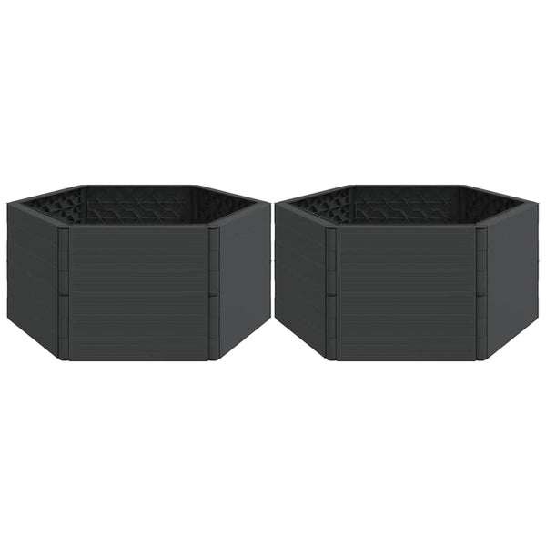 vidaXL Planters 2 pcs. Anthracite PP