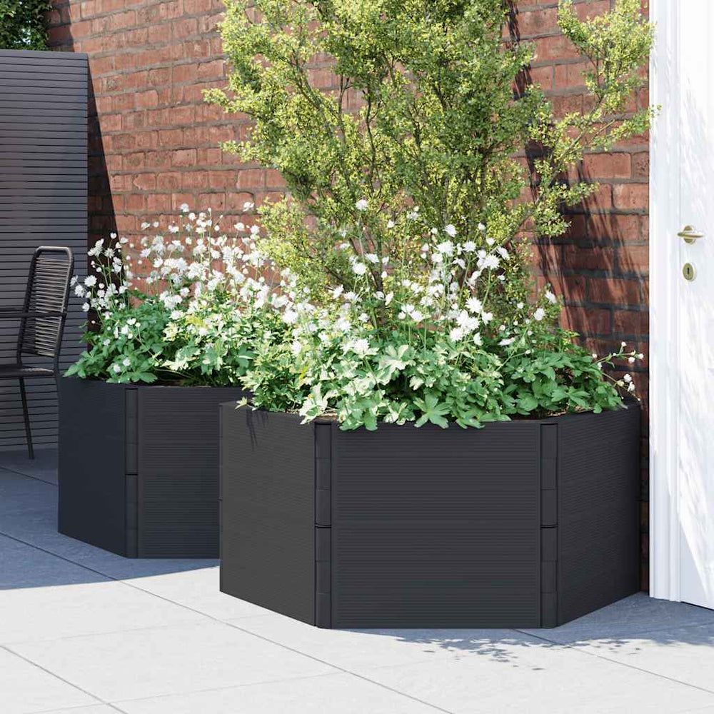 vidaXL Planters 2 pcs. Anthracite PP