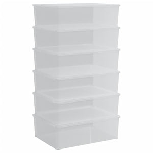 vidaXL Storage Boxes 6 pcs. Plastic 25 L Stackable