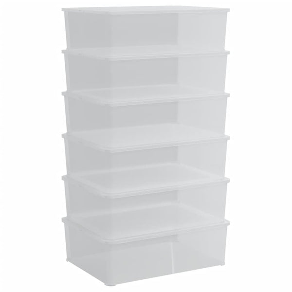 vidaXL Storage Boxes 6 pcs. Plastic 25 L Stackable