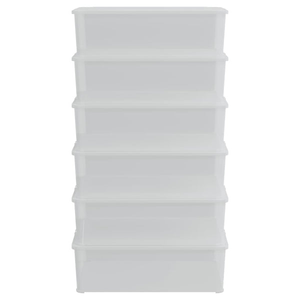 vidaXL Storage Boxes 6 pcs. Plastic 25 L Stackable