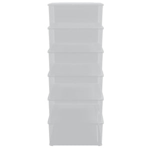 vidaXL Storage Boxes 6 pcs. Plastic 25 L Stackable
