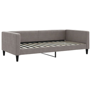 Tagesbett Taupe Stoff 100x200 cm