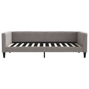 Tagesbett Taupe Stoff 100x200 cm