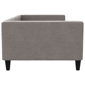 Tagesbett Taupe Stoff 100x200 cm