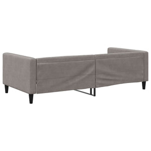 Tagesbett Taupe Stoff 100x200 cm