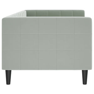 Tagesbett Hellgrau Samt 80x200 cm