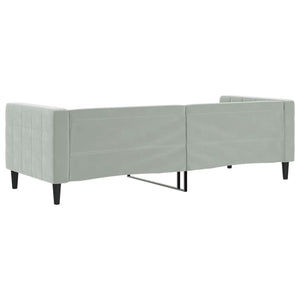 Tagesbett Hellgrau Samt 80x200 cm