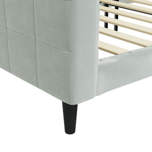 Tagesbett Hellgrau Samt 80x200 cm