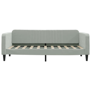 vidaXL Day Bed Light Grey 100x190 cm Velvet