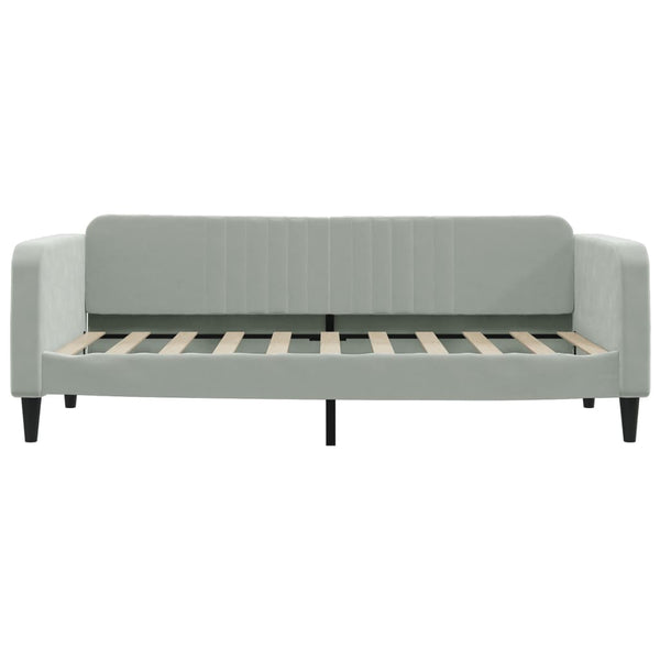vidaXL Day Bed Light Grey 100x190 cm Velvet