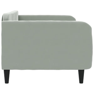 vidaXL Day Bed Light Grey 100x190 cm Velvet