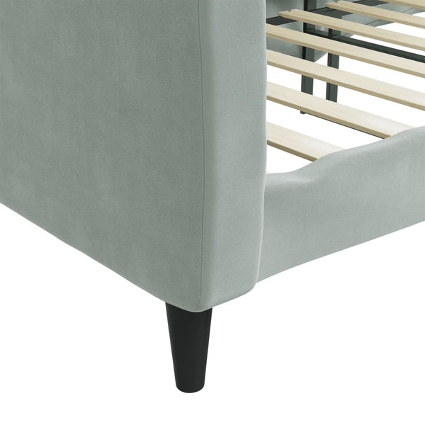 vidaXL Day Bed Light Grey 100x190 cm Velvet