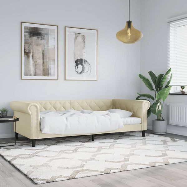 vidaXL Day Bed Cream 80x200 cm Faux Leather