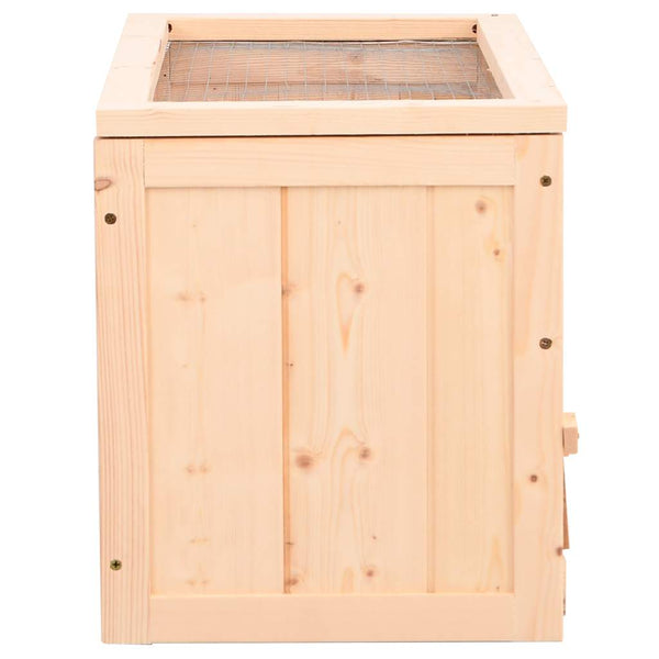 vidaXL Hamster Cage 60x30x35 cm Solid Fir Wood