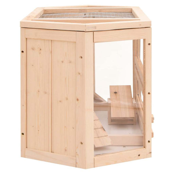 vidaXL Hamster Cage 80x40x43 cm Solid Fir Wood
