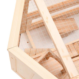 vidaXL Hamster Cage 80x40x43 cm Solid Fir Wood