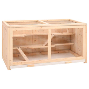 vidaXL Hamster Cage 89.5x45x45 cm Solid Fir Wood