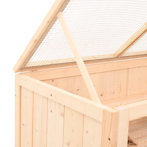 vidaXL Hamster Cage 89.5x45x45 cm Solid Fir Wood