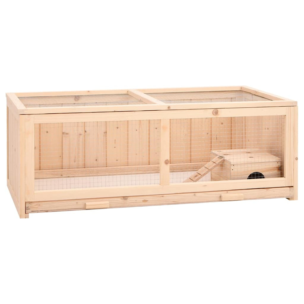 vidaXL Hamster Cage 104x52x38 cm Solid Fir Wood