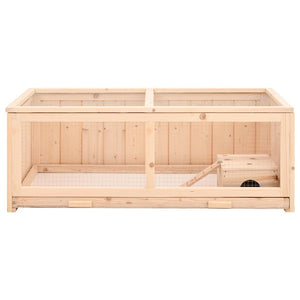 vidaXL Hamster Cage 104x52x38 cm Solid Fir Wood