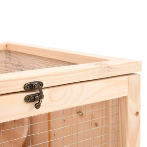 vidaXL Hamster Cage 81x40x60 cm Solid Fir Wood