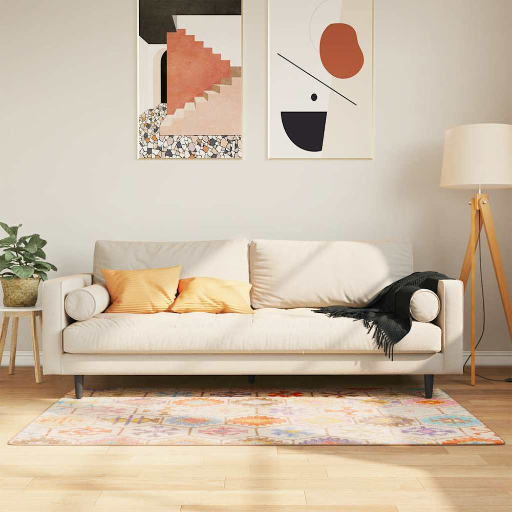 vidaXL Washable Rug Multicolour 80x150 cm