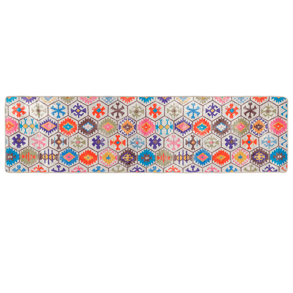 vidaXL Washable Rug Multicolored 80x300 cm