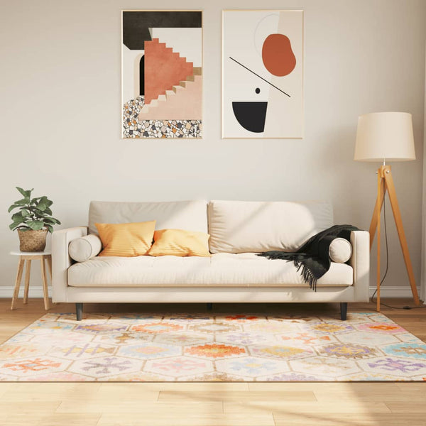 vidaXL Washable Rug Multicolored 120x180 cm