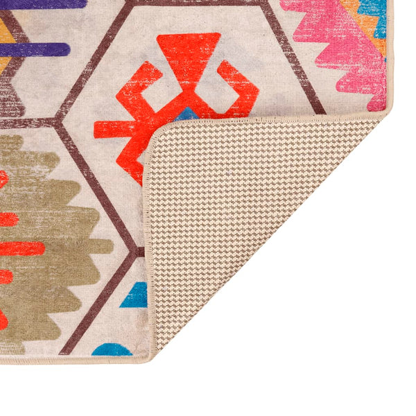 vidaXL Washable Rug Multicolour 190x300 cm