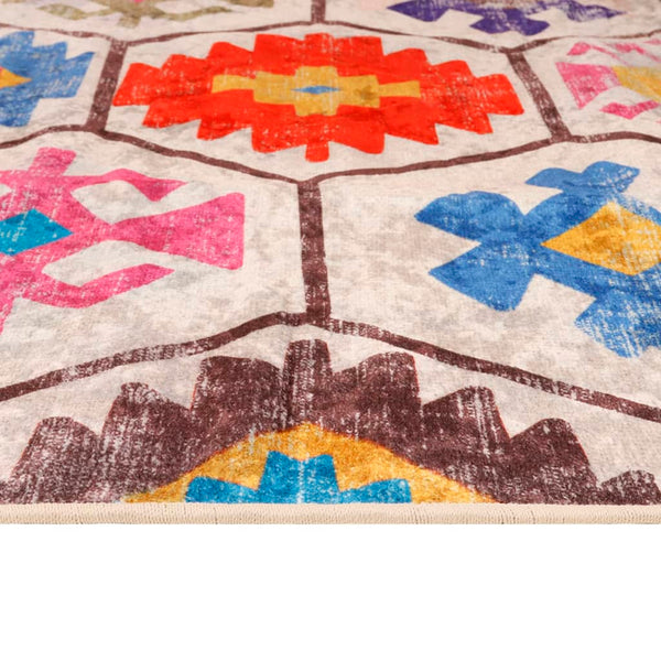 vidaXL Washable Rug Multicolour 190x300 cm