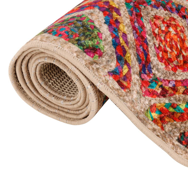 vidaXL Washable Rug Multicolour 80x150 cm