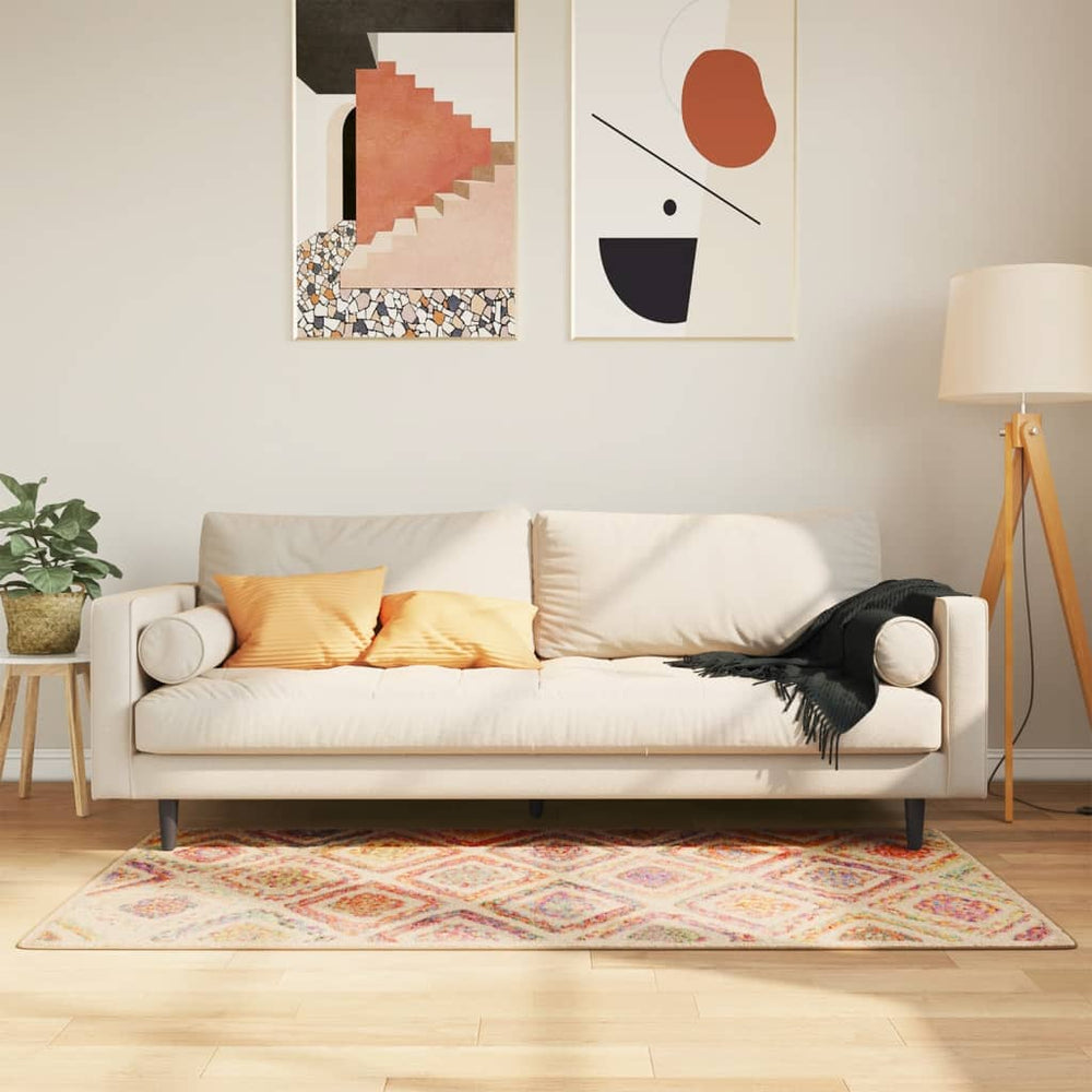 vidaXL Washable Rug Multicolour 80x150 cm