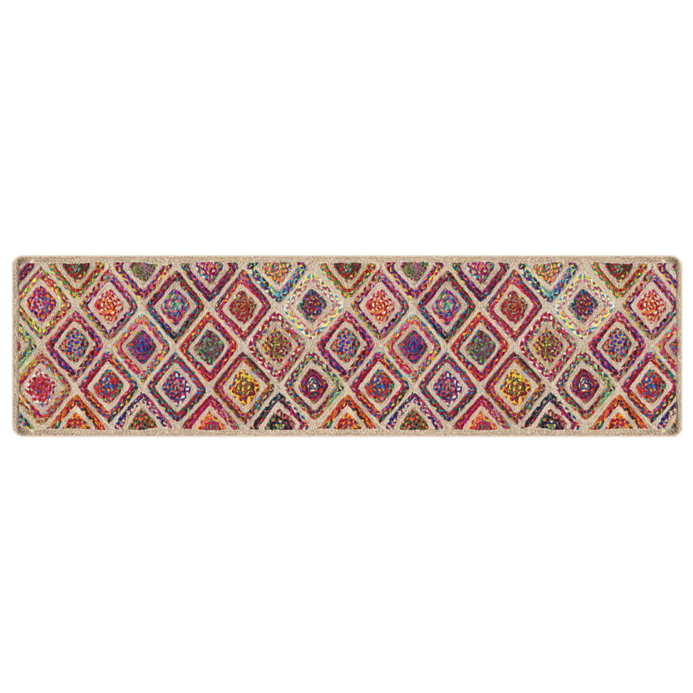 vidaXL Washable Rug Multicolored 80x300 cm