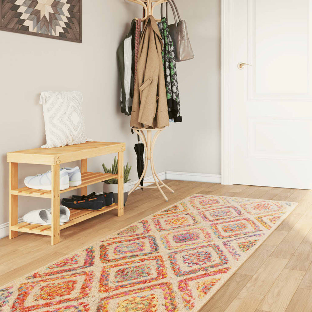 vidaXL Washable Rug Multicolored 80x300 cm