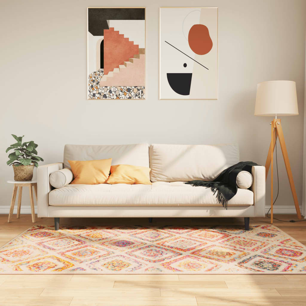 vidaXL Washable Rug Multicolored 120x180 cm