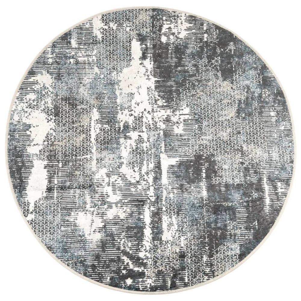 vidaXL Washable Rug Multicolour Ø 120 cm