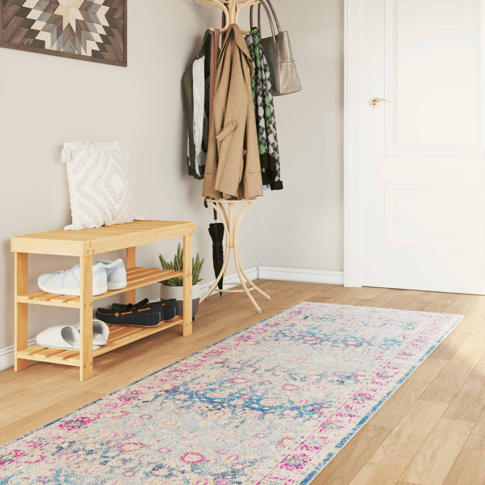 vidaXL Washable Rug Multicolored 80x300 cm