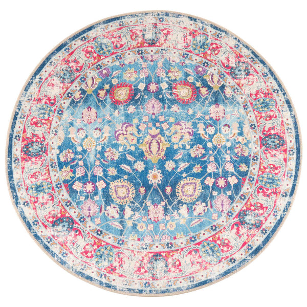 vidaXL Washable Rug Multicolour Ø 120 cm