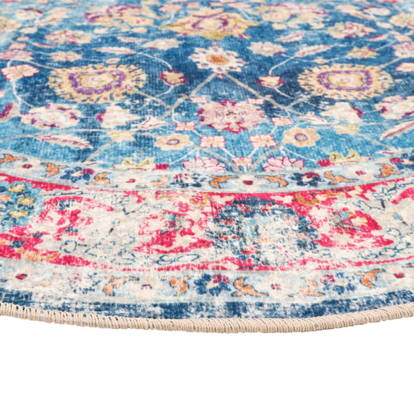 vidaXL Washable Rug Multicolour Ø 120 cm