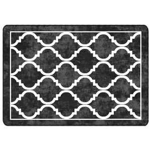 vidaXL Washable Rug Black and White 120x180 cm