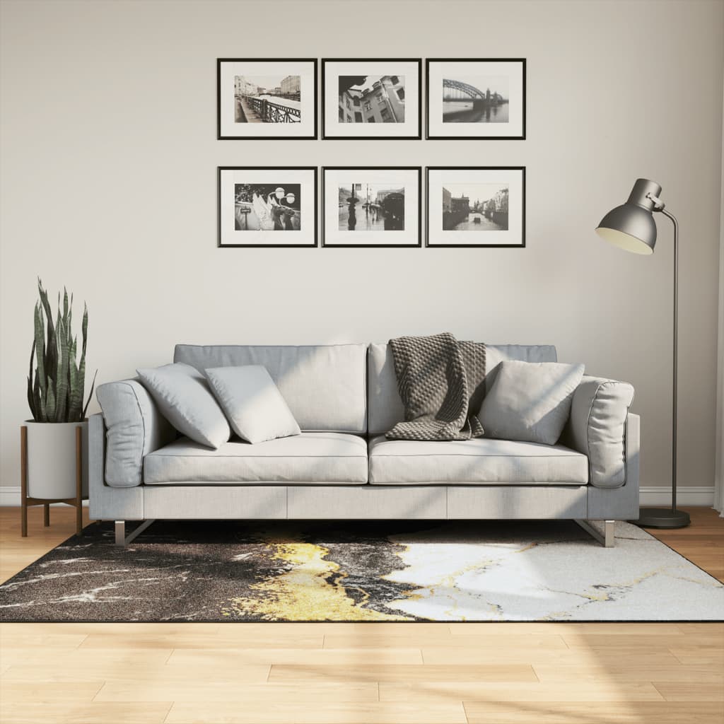vidaXL Washable Rug Multicolored 120x180 cm