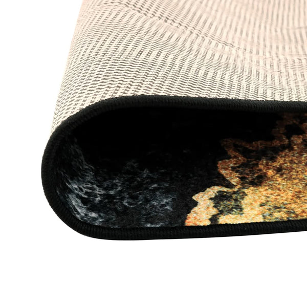 vidaXL Washable Rug Multicolour Ø 120 cm