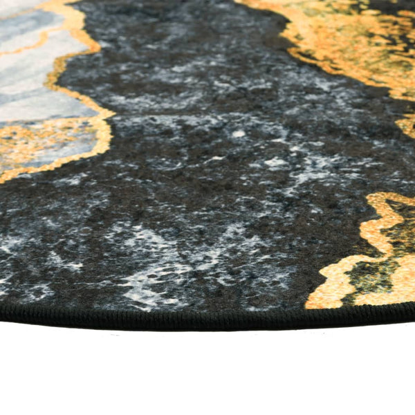 vidaXL Washable Rug Multicolour Ø 120 cm